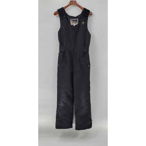 VTG Arcticwear Arctic Cat Snowmobile Overalls Mens S Black Adjustable Jumpsuit - Picture 1 of 16